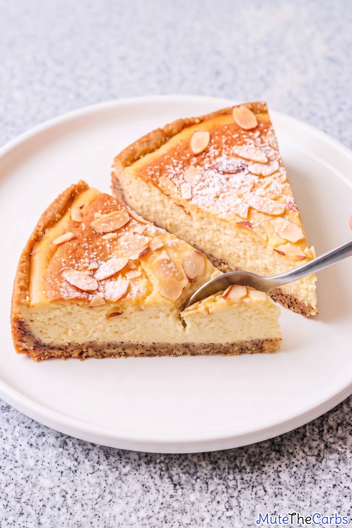Sweet keto almond croissant dessert