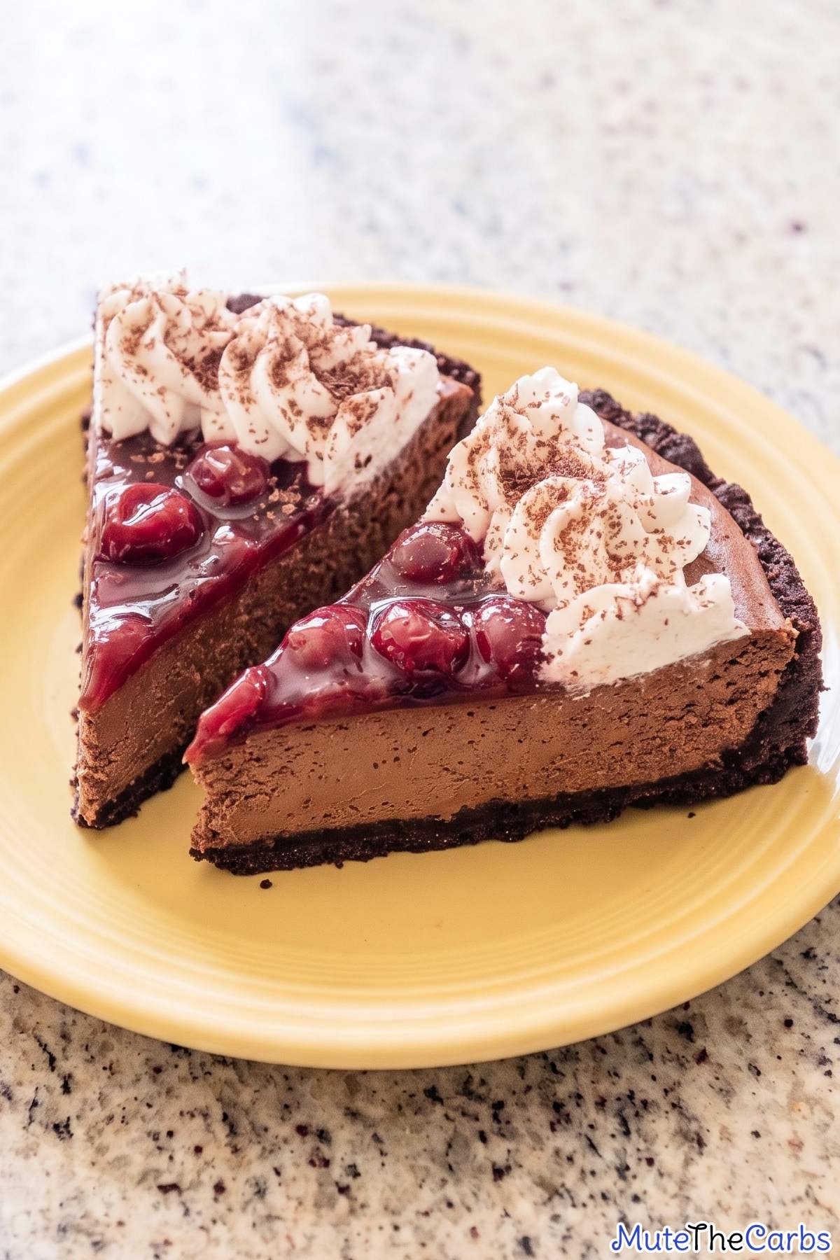 Tasty keto black forest cheesecake