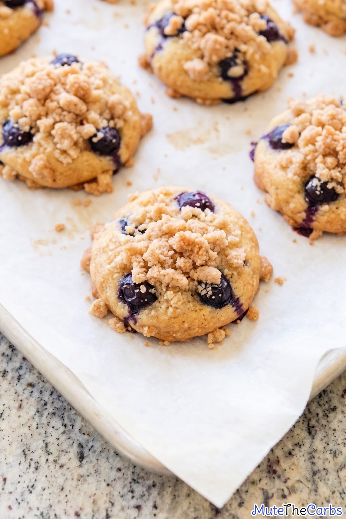 Healthy keto blueberry muffin cookies