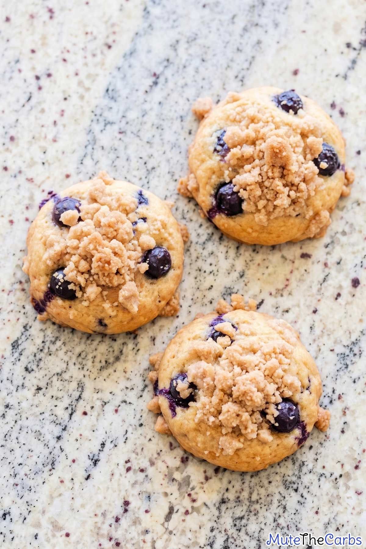 Baked keto blueberry muffin cookies