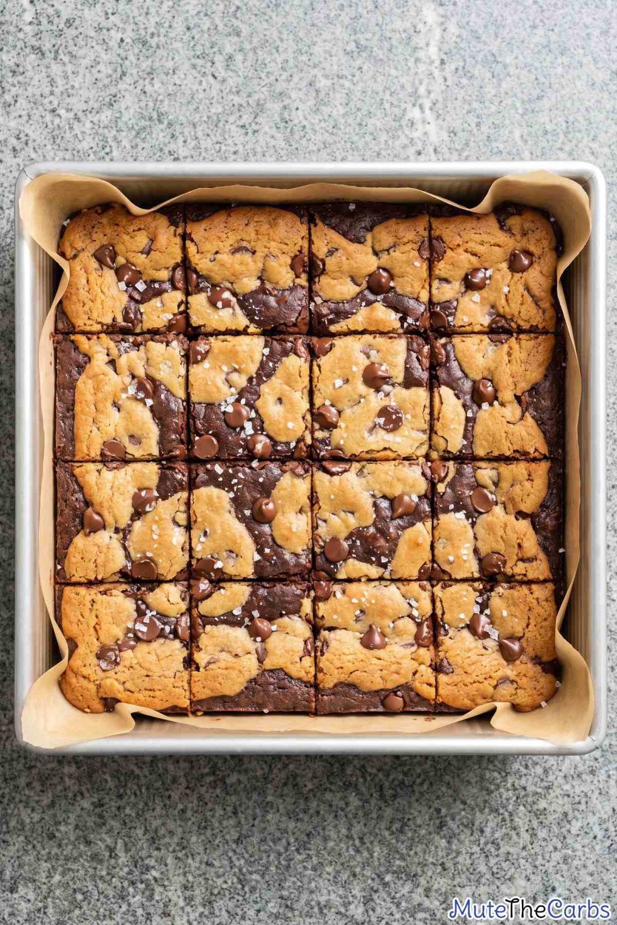 Chocolate chip keto brookie bars