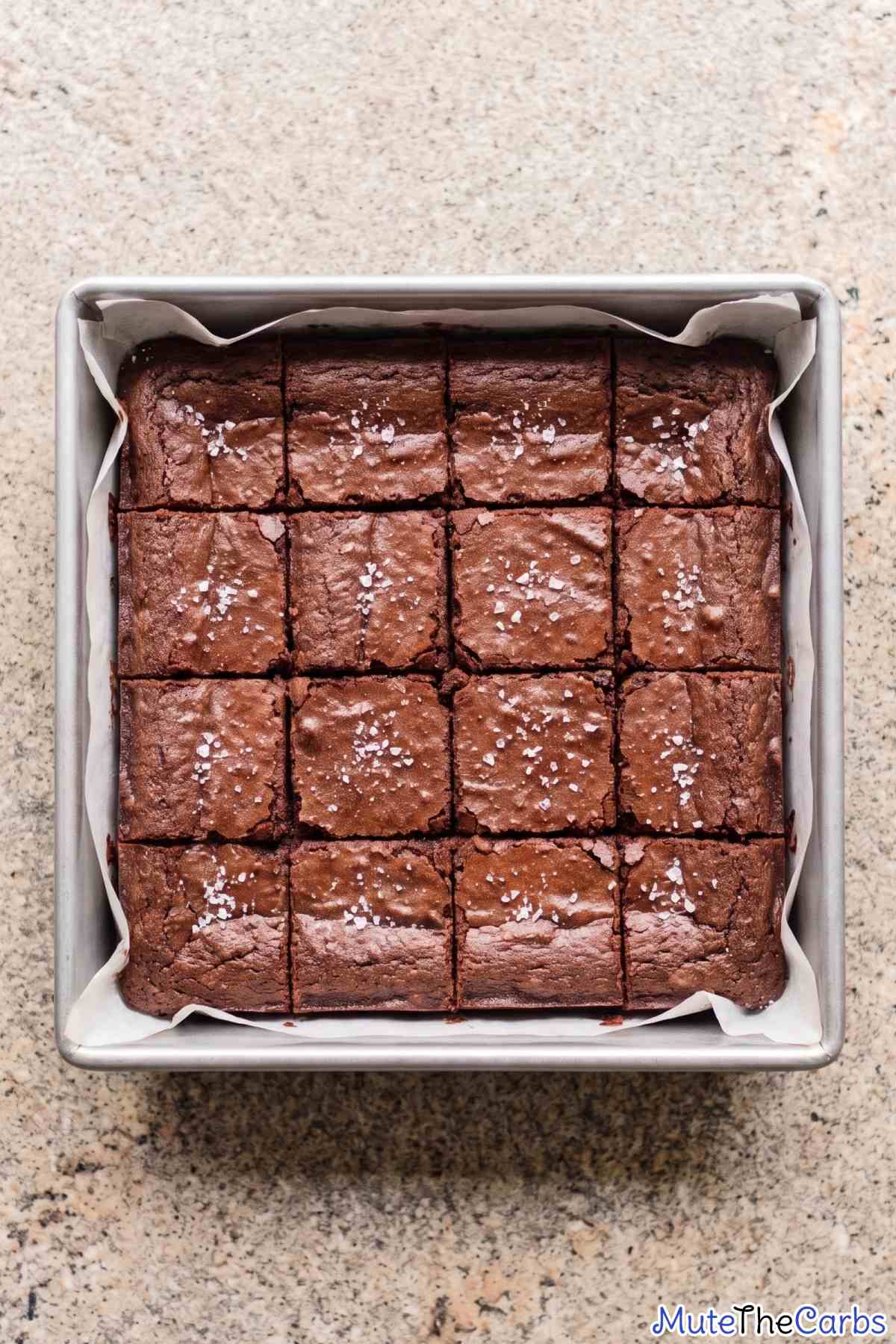 Keto brown butter brownies with savory miso