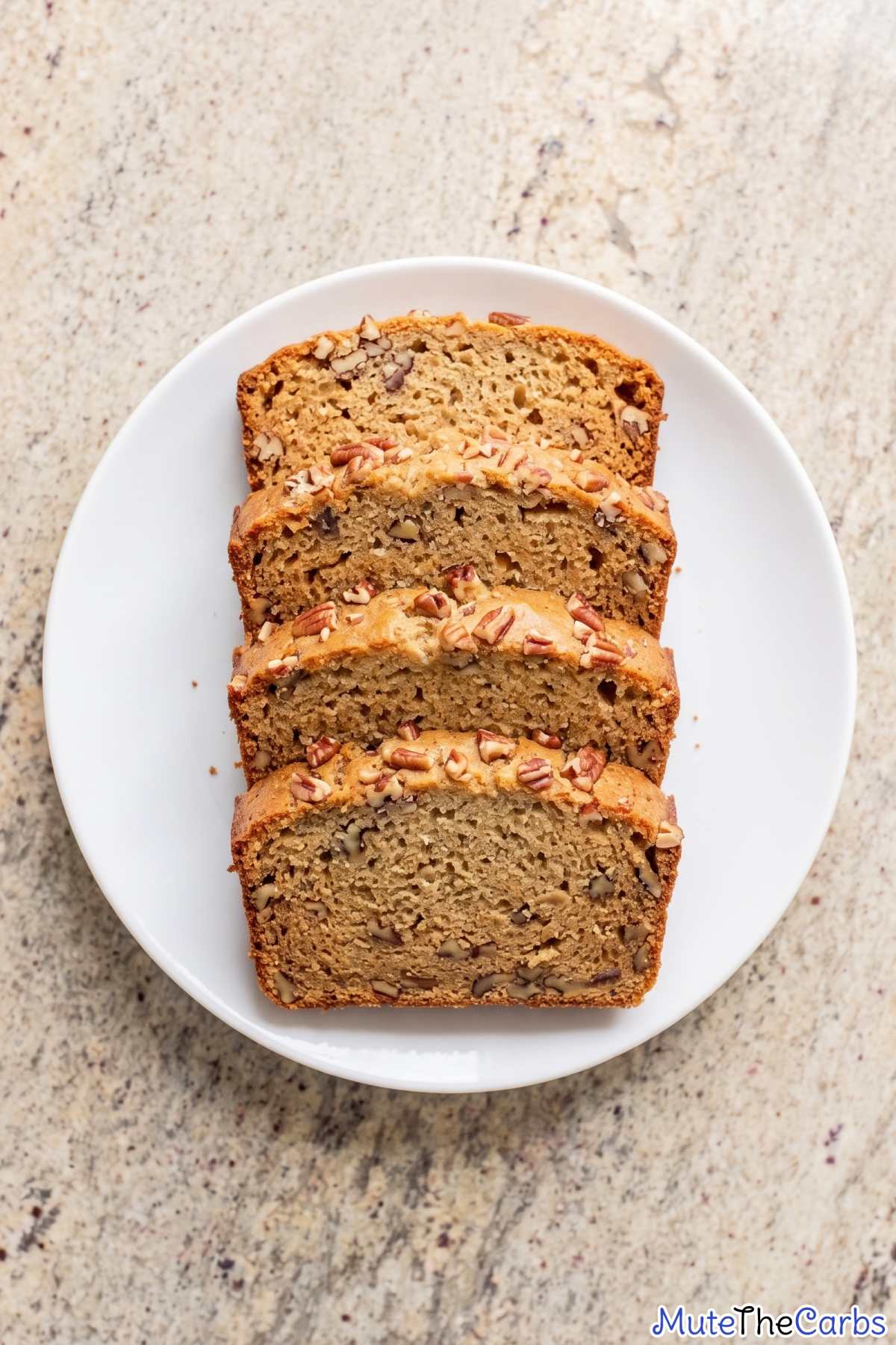rich brown butter pecan bread ready to eat