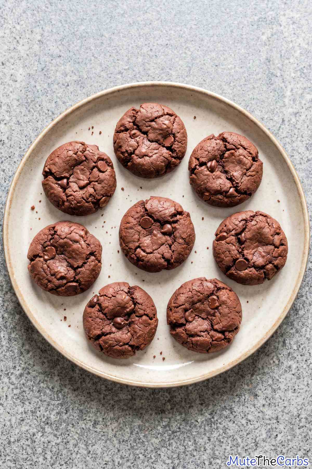 fresh keto brownie swirl cookies