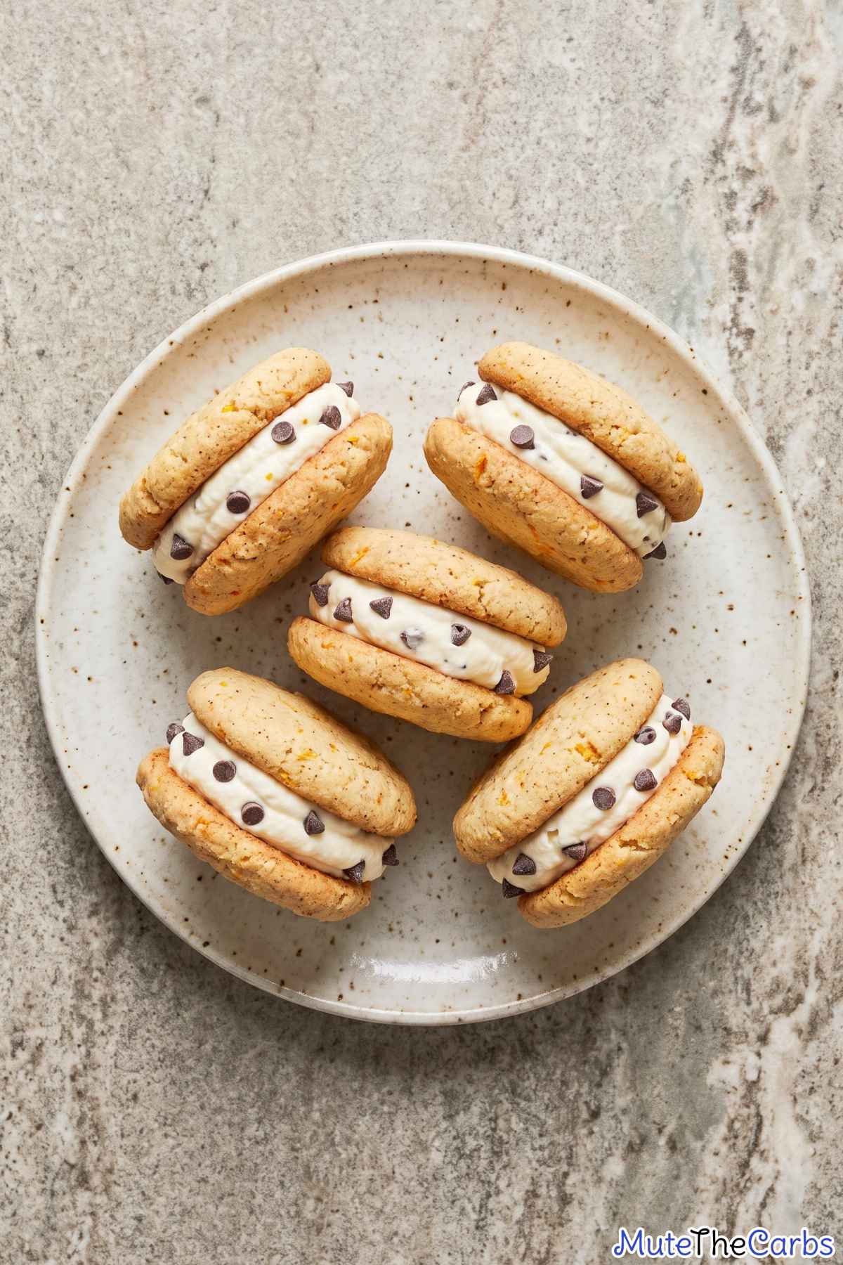 Platter of easy homemade keto cannoli cookies