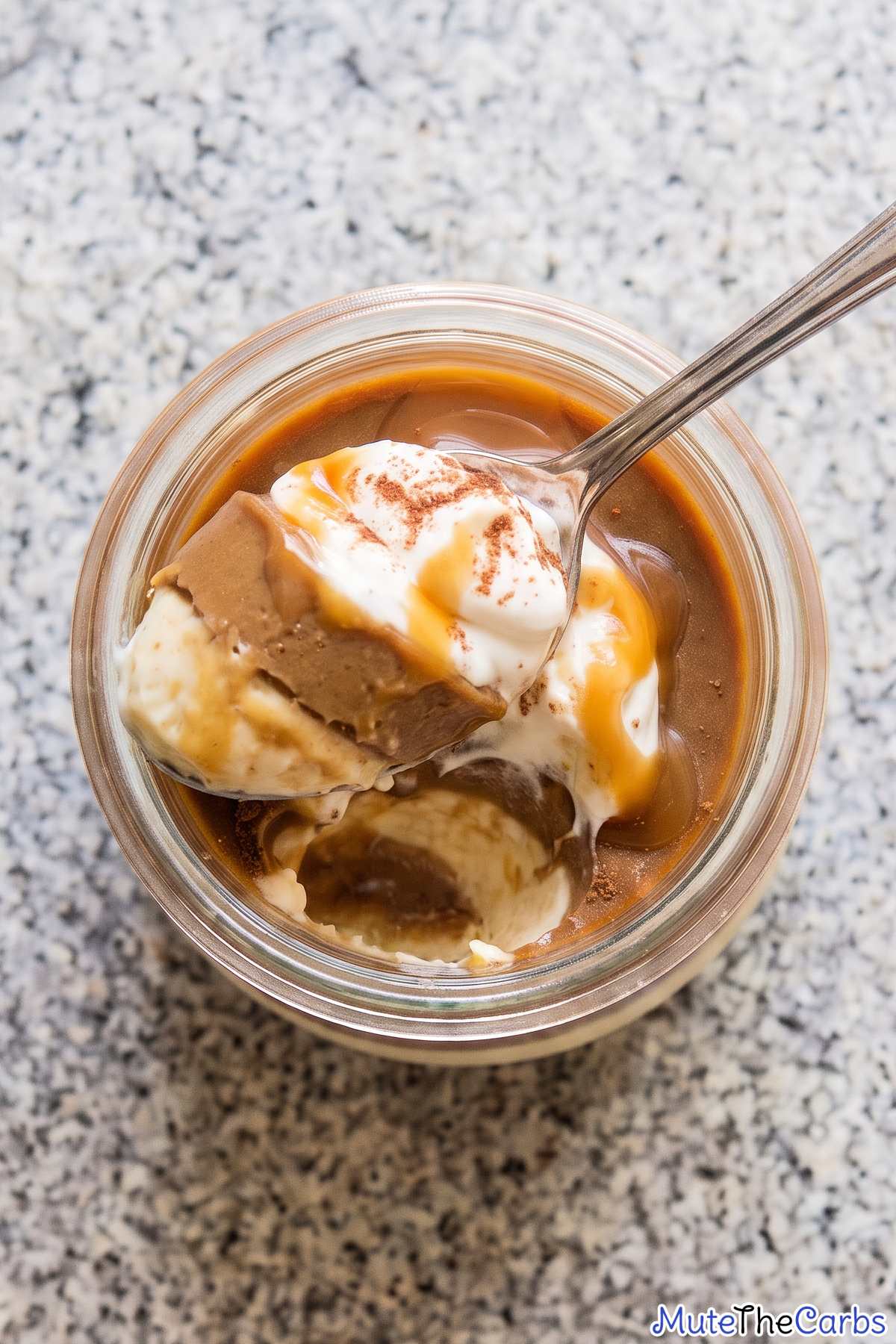 low carb caramel coffee panna cotta