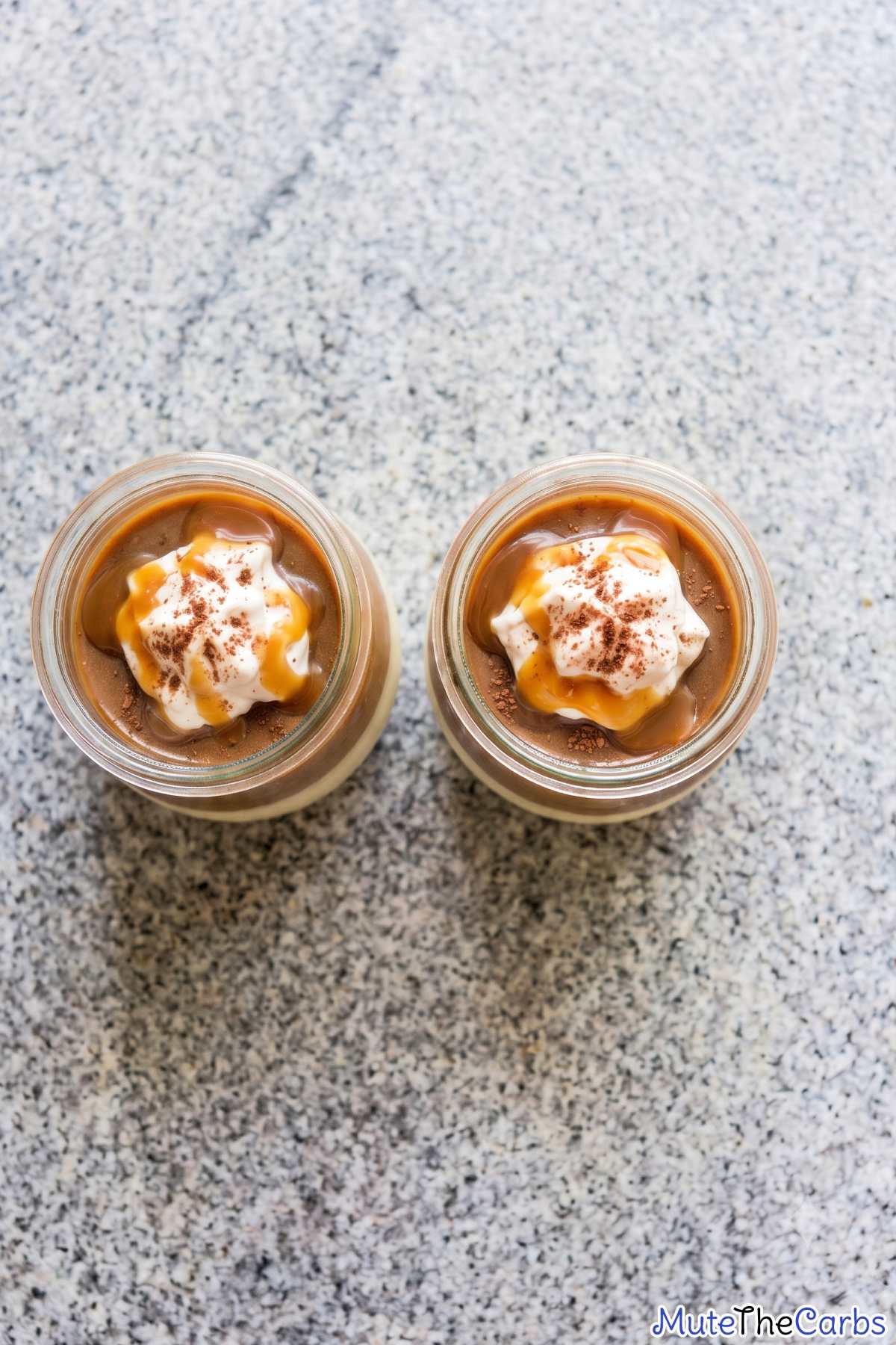 rich keto coffee panna cotta with caramel