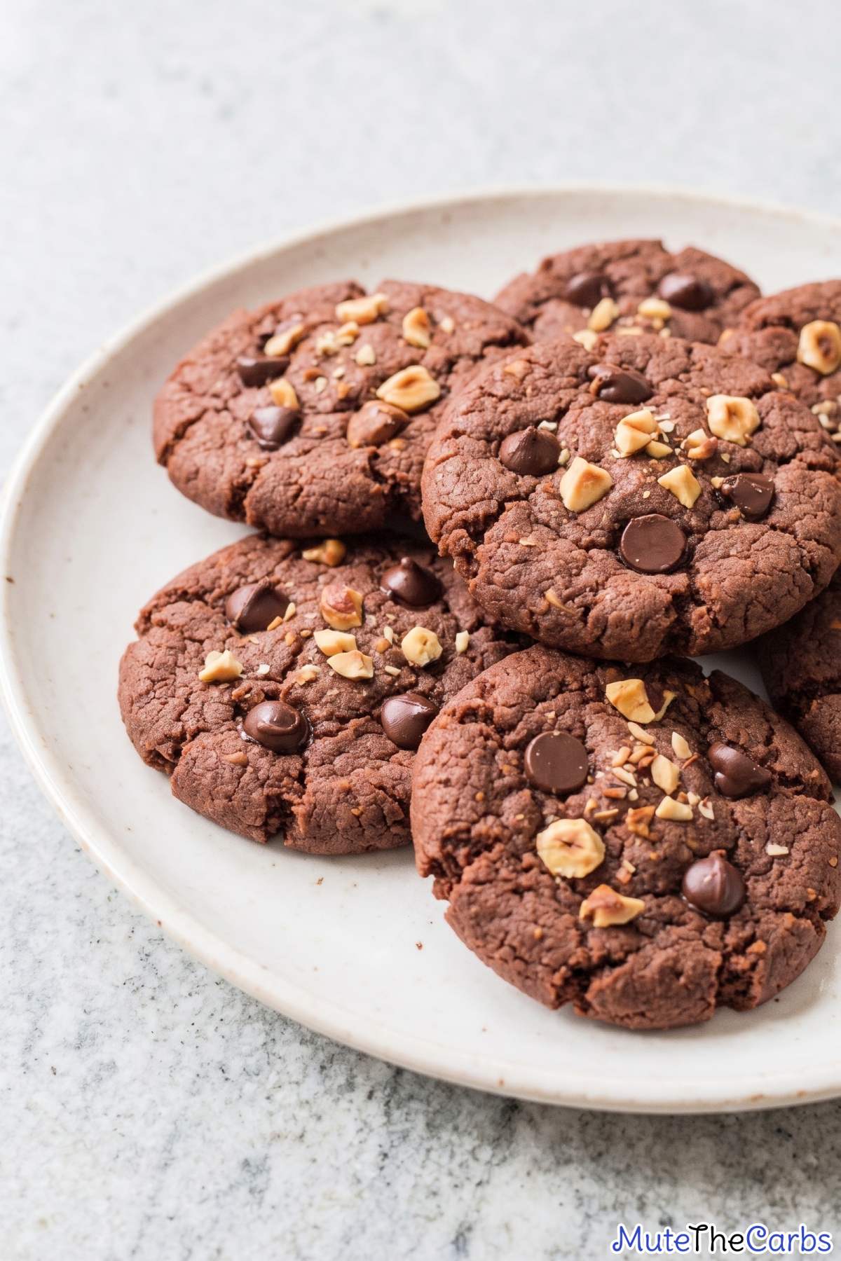 Baked keto chocolate hazelnut cookies