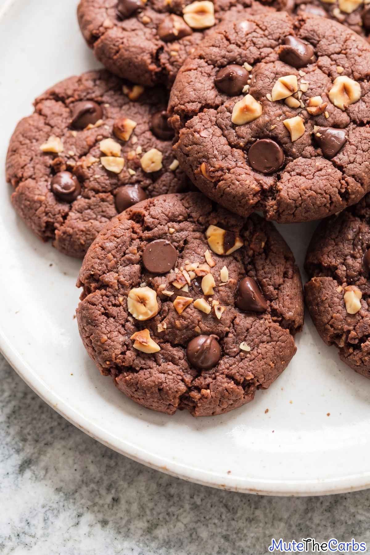 Homemade keto hazelnut crunch cookies