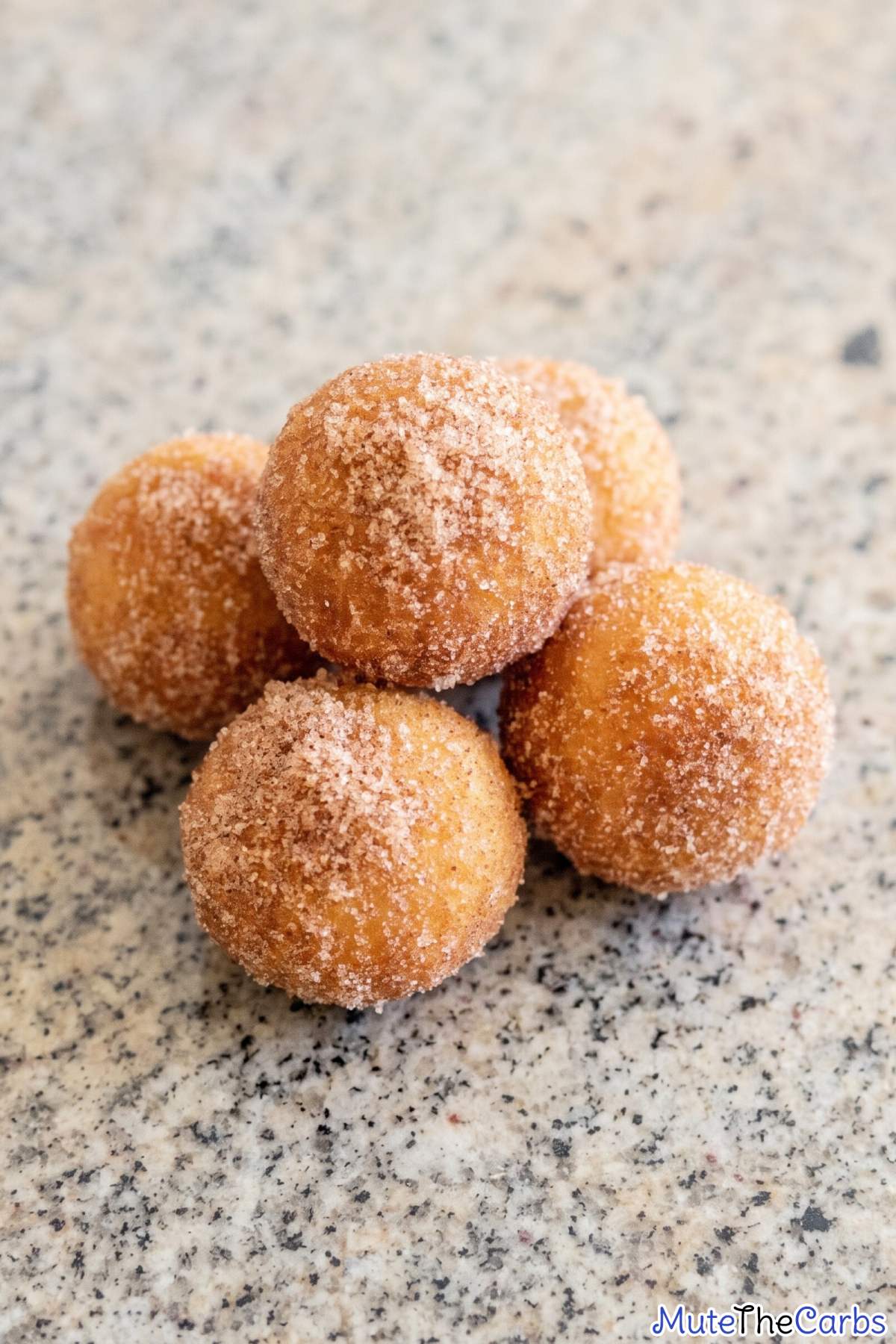 Soft keto cinnamon sugar donut hole treats