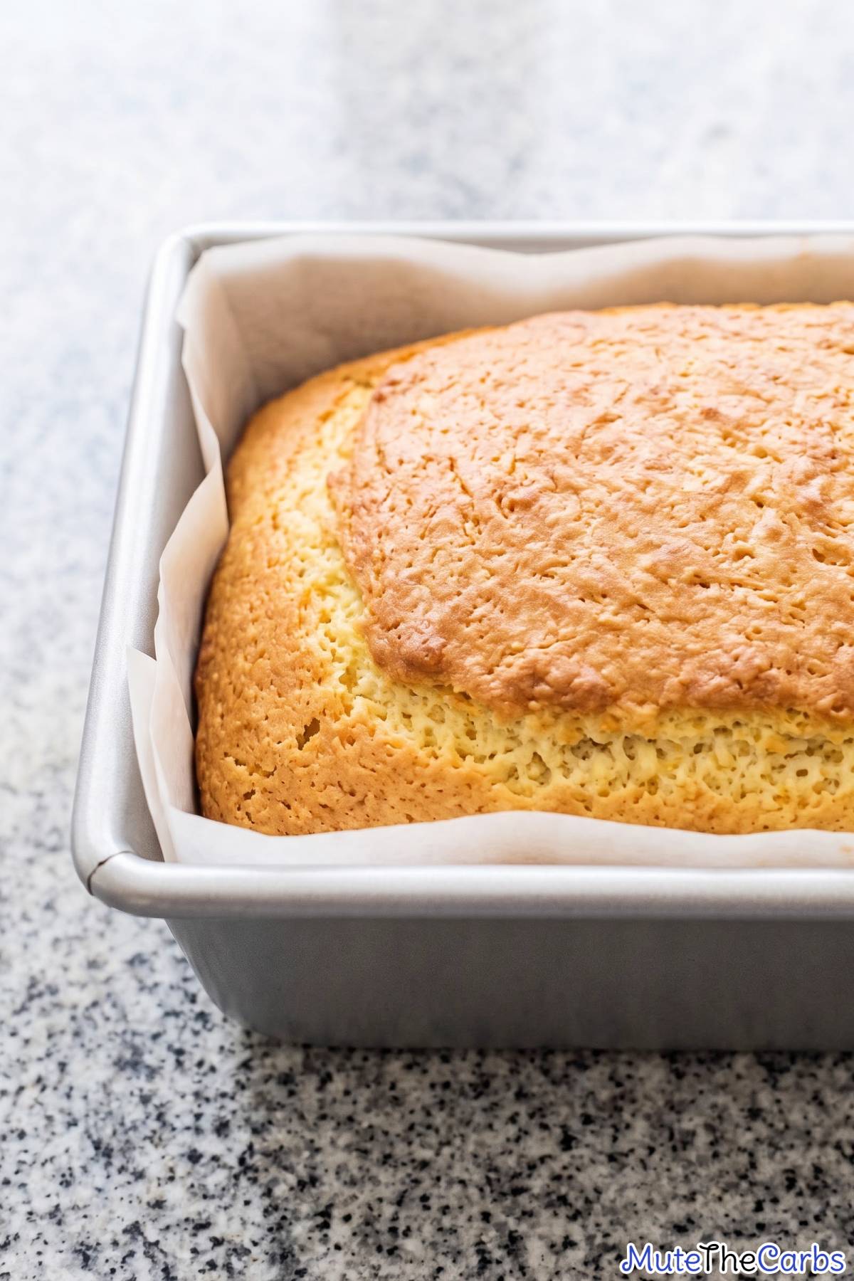 Golden cottage cheese keto sandwich bread