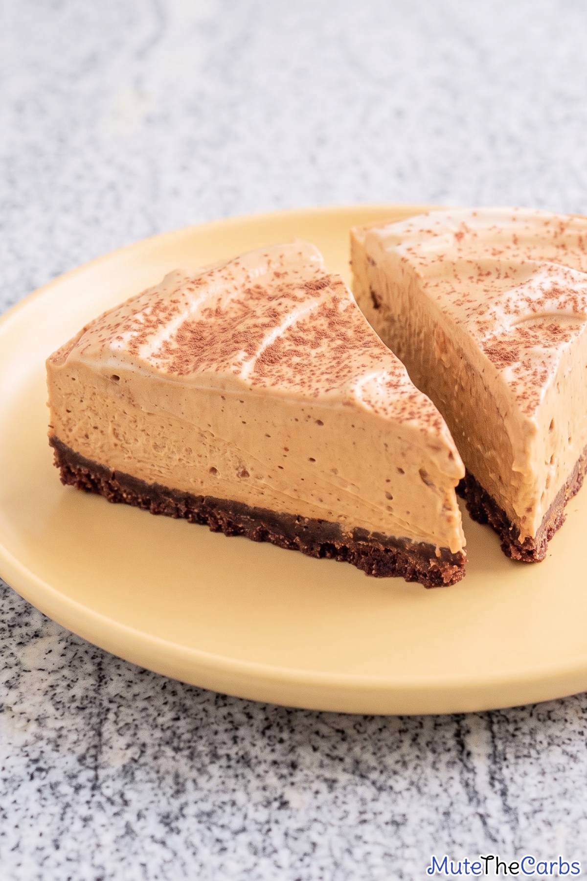 Smooth keto dalgona coffee cheesecake
