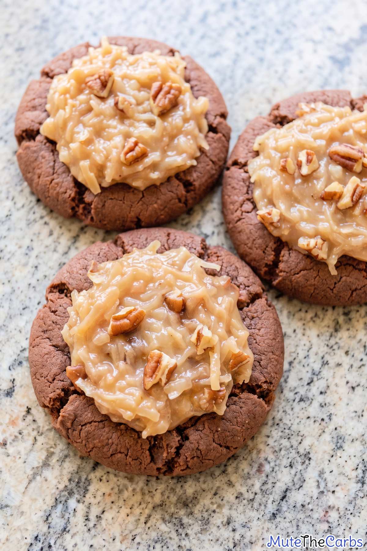 keto german chocolate cookies with pecans