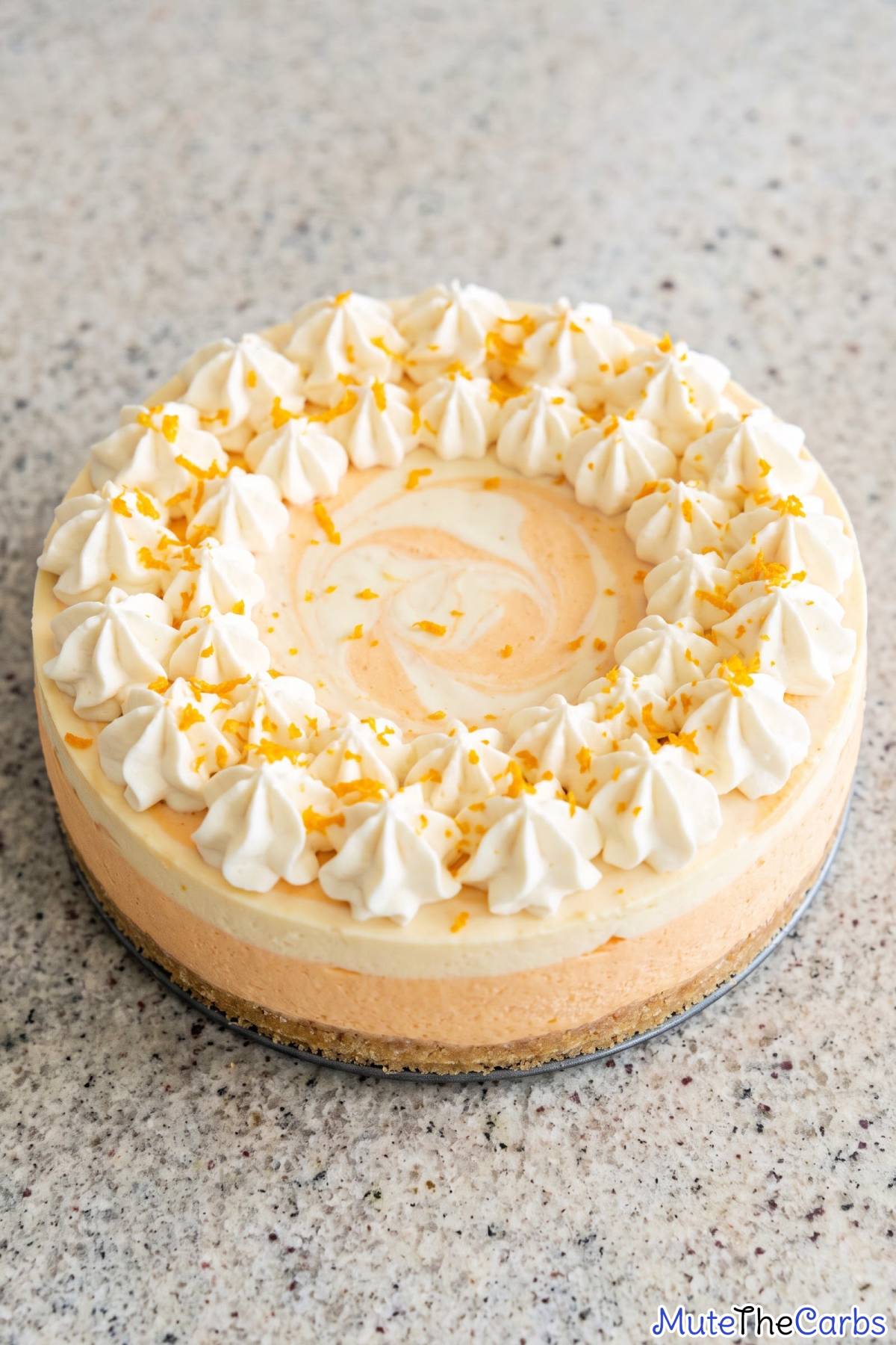Bright keto orange creamsicle cheesecake