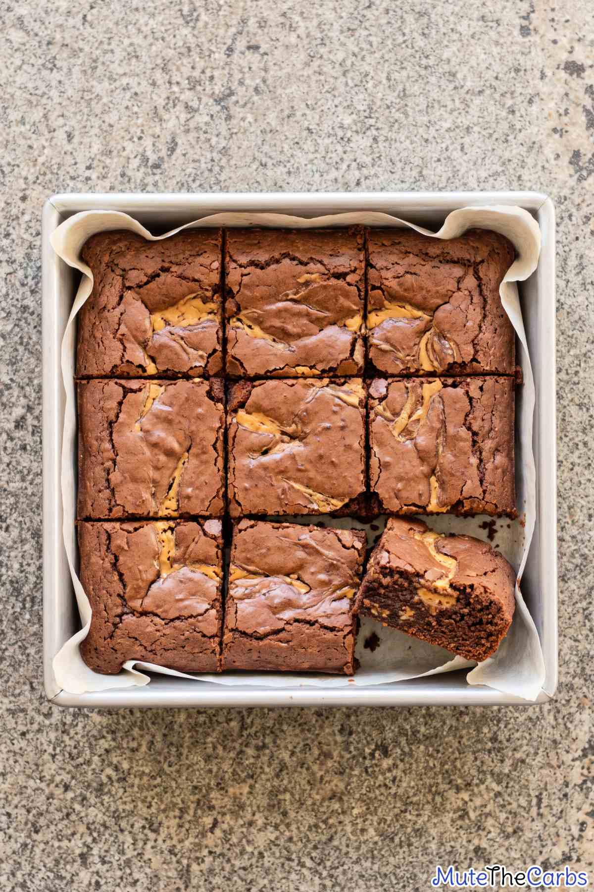 Warm keto peanut butter lava brownie