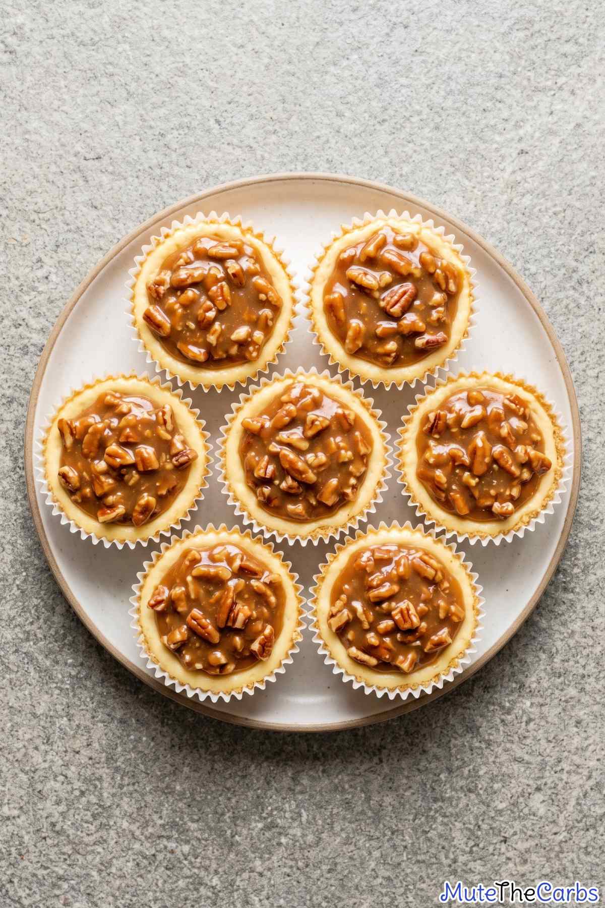 Sweet keto pecan pie cheesecake cups