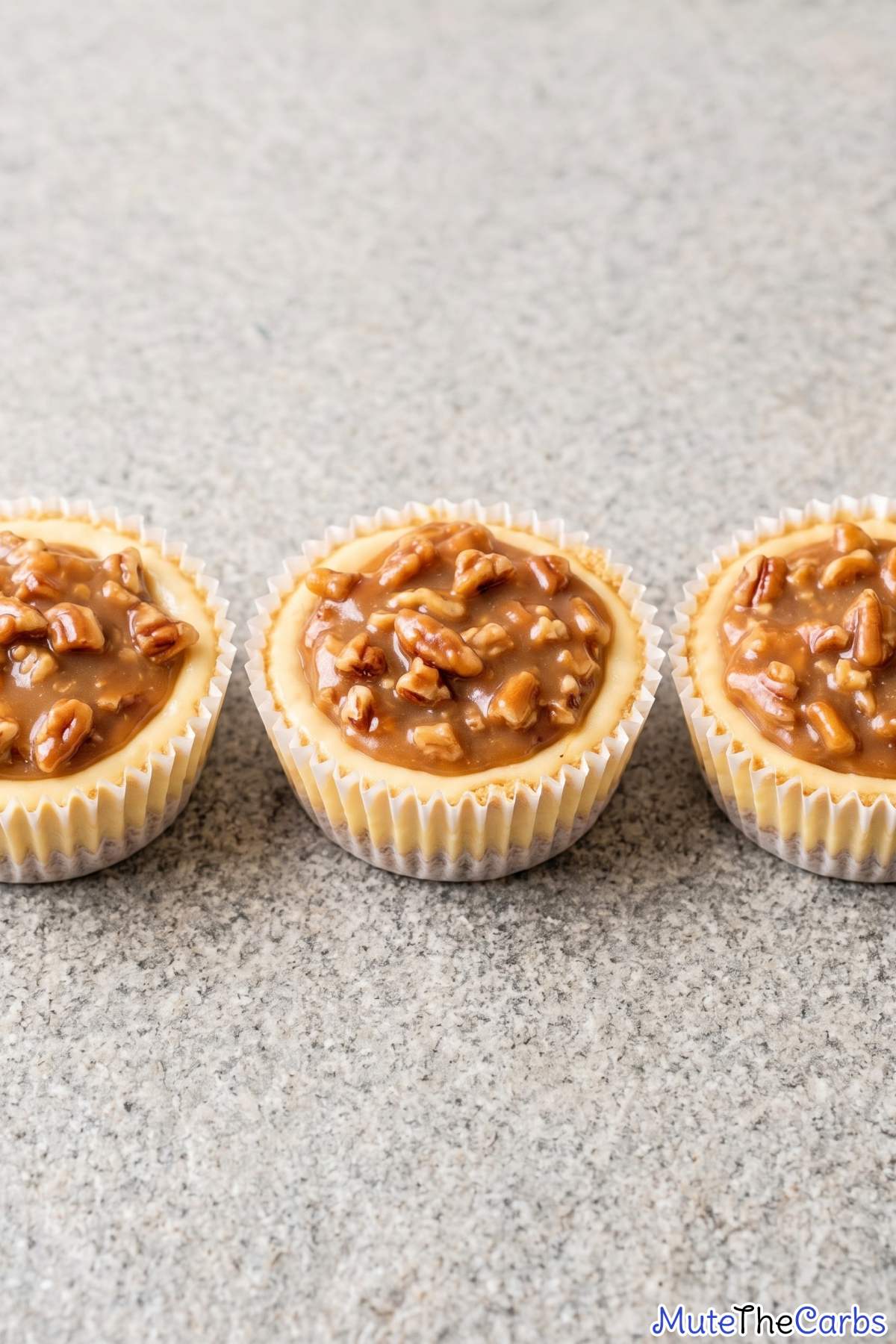 Creamy keto pecan pie cheesecake cups