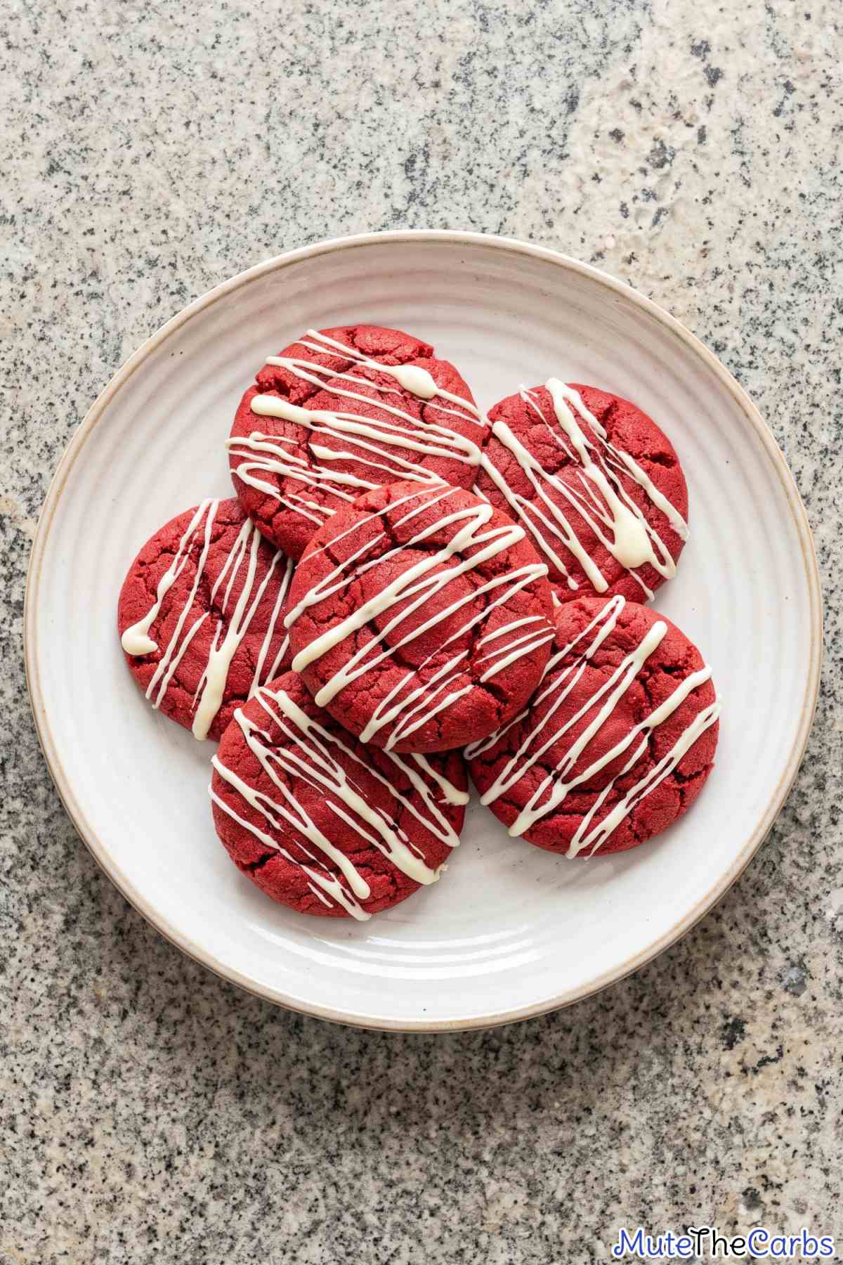 Low carb red velvet cheesecake cookies