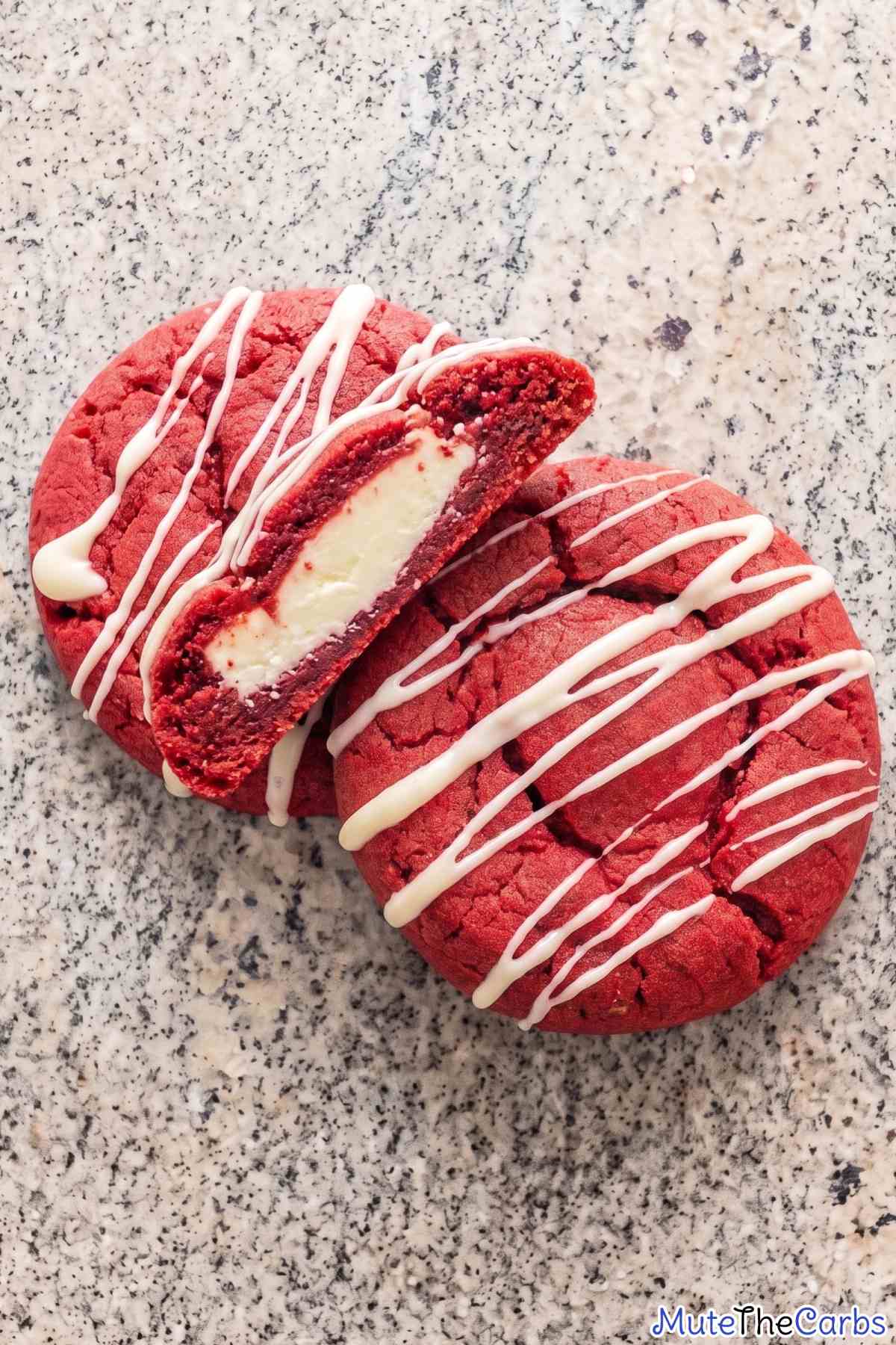 Keto friendly red velvet cookies
