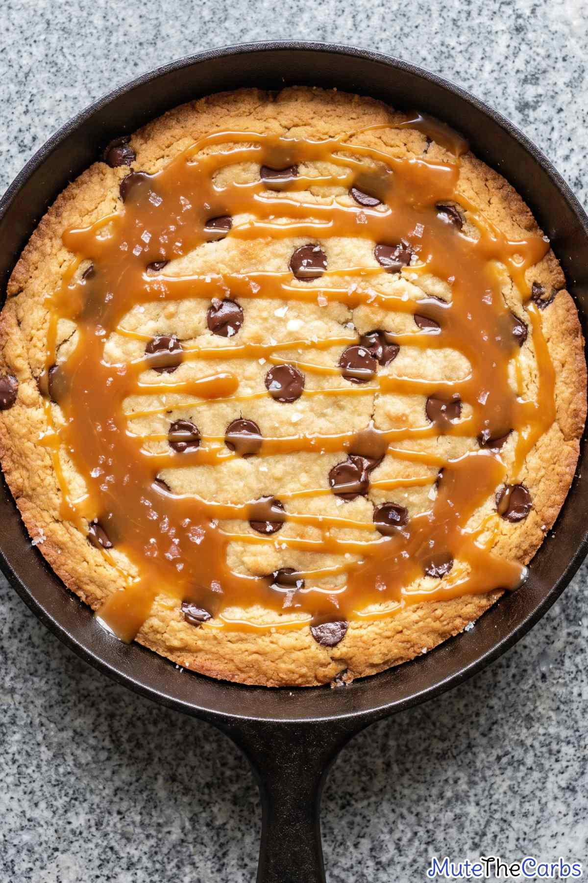 Fresh keto salted caramel cookie skillet