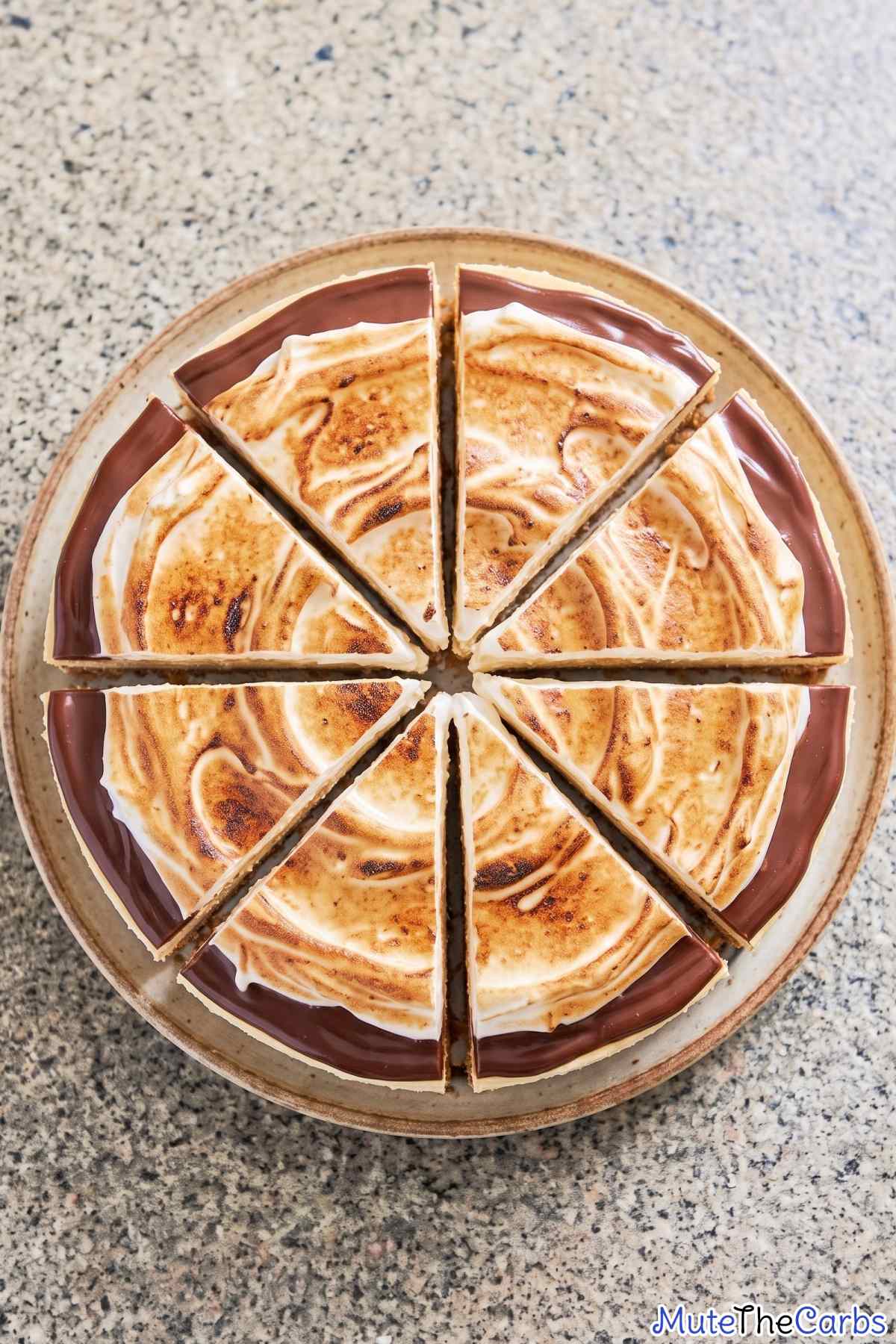 Velvety keto s'mores cheesecake dessert