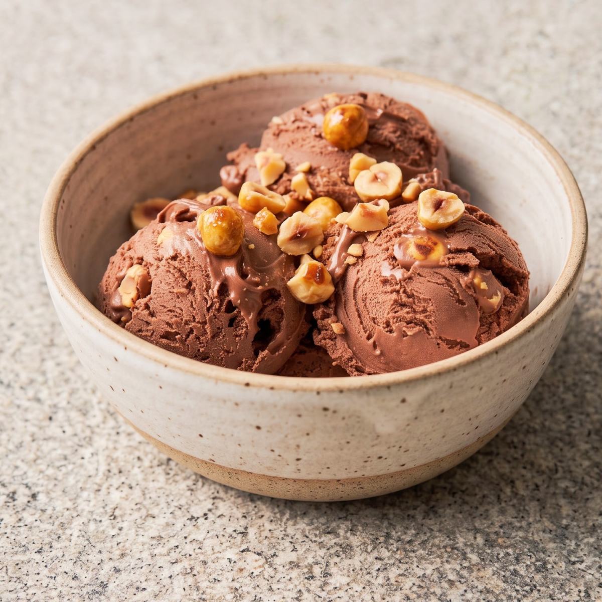 Keto Chocolate Hazelnut Crunch Ice Cream