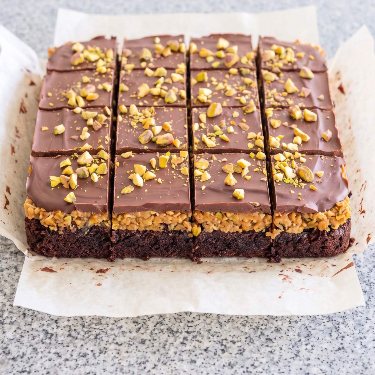 Keto Dubai Chocolate Brownies