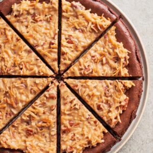 Keto German Chocolate Cheesecake