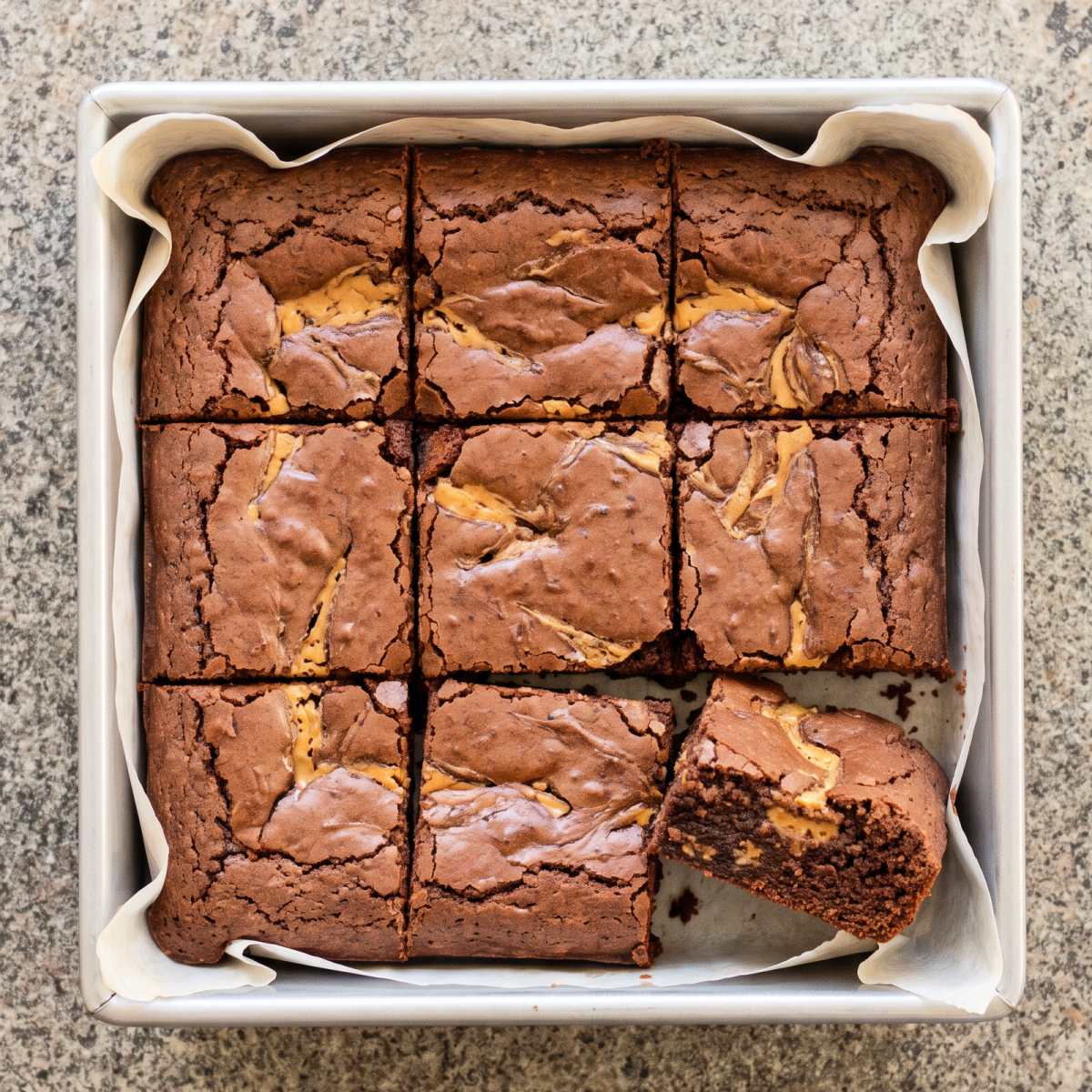 Keto Peanut Butter Lava Brownies