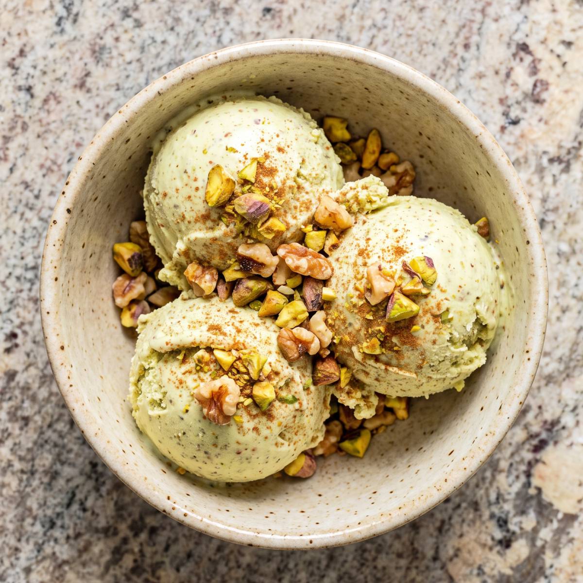Keto Pistachio Baklava Ice Cream