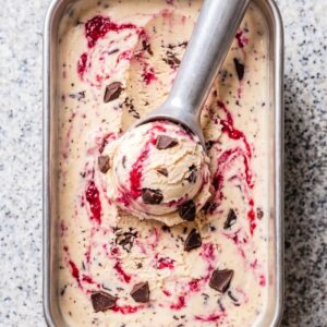 Keto Raspberry Truffle Ice Cream
