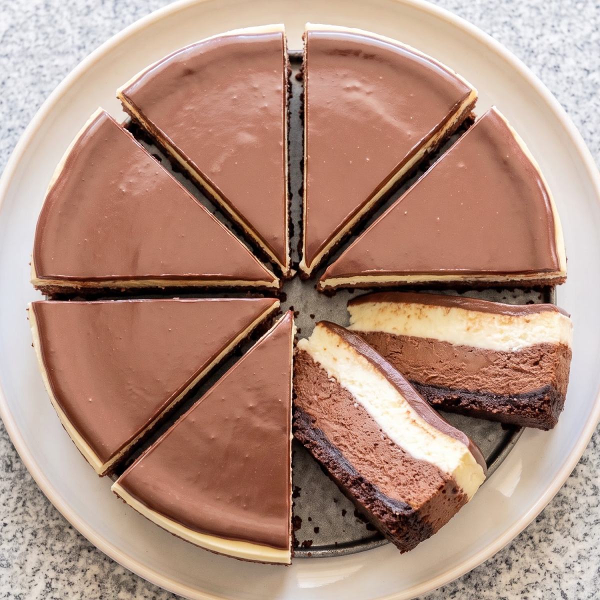 Keto Triple Chocolate Cheesecake