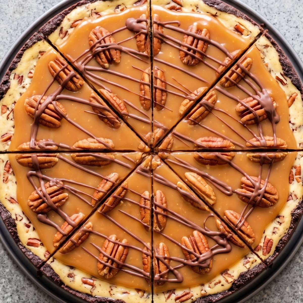 Keto Turtle Cheesecake